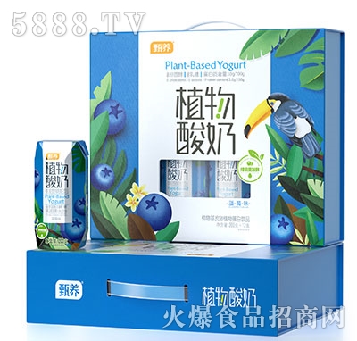 甄養(yǎng)植物酸奶藍(lán)莓味200gx12