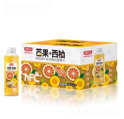 吉彩頭芒果+西柚復合果汁飲料500mlX15瓶