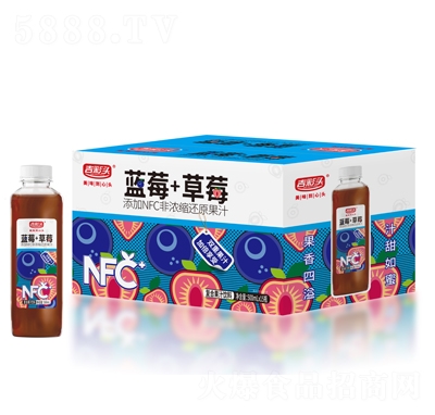 吉彩頭藍莓+草莓復合果汁飲料500mlX15瓶