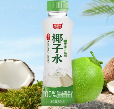 吉彩頭椰子水350ml瓶裝
