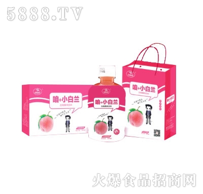 咱+小白蘭白桃果肉飲料