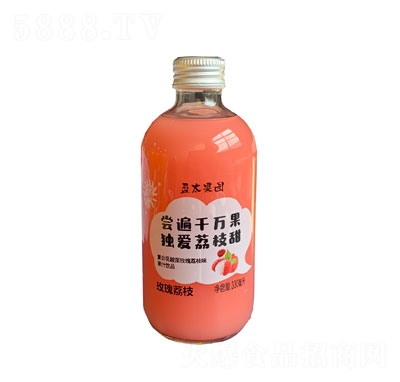 盈太果園復合乳酸菌玫瑰荔枝味果汁飲品330ml
