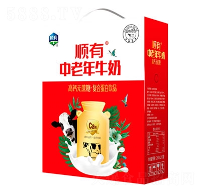 順有中老年牛奶復(fù)合蛋白飲品禮盒裝