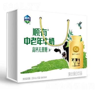 順有中老年牛奶高鈣無蔗糖