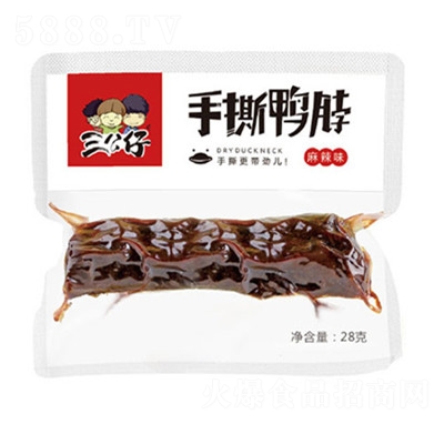三公仔手撕鴨脖麻辣味肉干肉脯即食肉制品零食招商28g