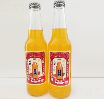 小白蘭橙味汽水碳酸飲料330ml夏季冷飲