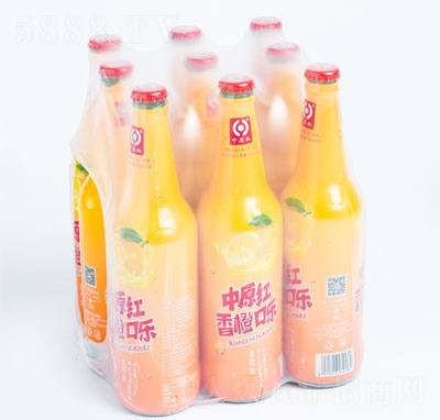 中原紅香橙口樂碳酸飲料香橙味汽水500ml