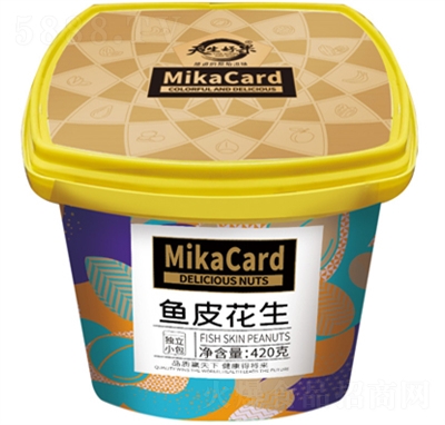 天生好果魚皮花生堅(jiān)果桶420g罐裝獨(dú)立小包裝休閑食品