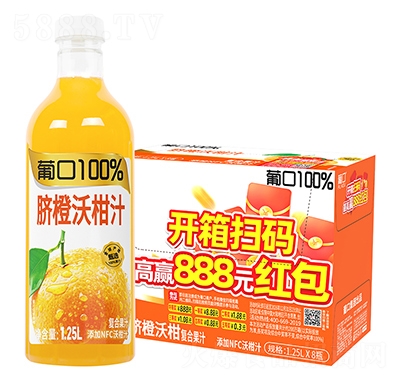 �Ͽ�100%Ě���ָ�֭���1.25L