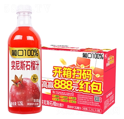 �Ͽ�100%ͻ��˹ʯ��֭���1.25L